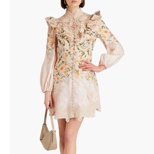 Zimmermann lace and linen dress. Size 2 AU